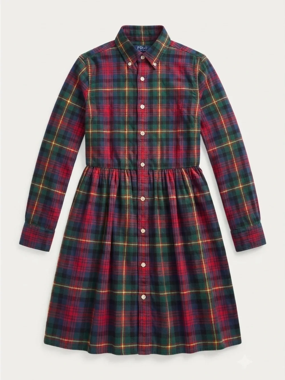 Polo Ralph Lauren Girls Long Sleeve Plaid Shirt Dress | 16